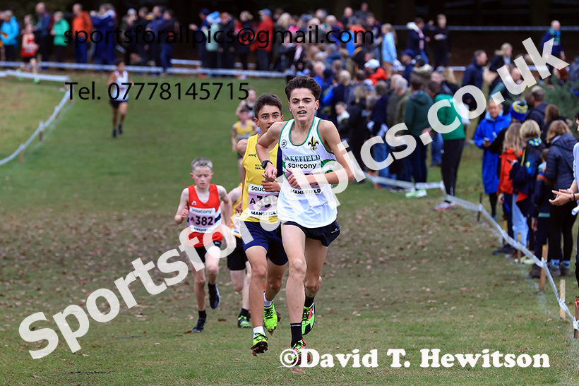 Boys Under-13s 2024 National Cross Country Relays, Berry Hill Park, Mansfield.   Photo: David T. Hewitson/Sports for All Pic